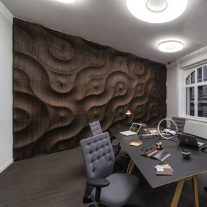 Holzdekorplatte / wandmontiert / 3D / matt
