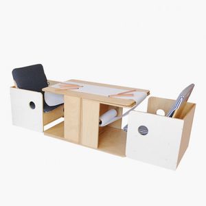 moderne Tisch- und Stuhlkombination / Holz / für Kinder / Innenraum