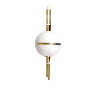 moderne Wandleuchte / Wohnzimmer / poliertes Messing / Alabaster