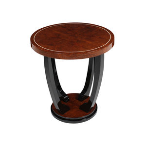 Beistelltisch / Art Deco / Holz / rund