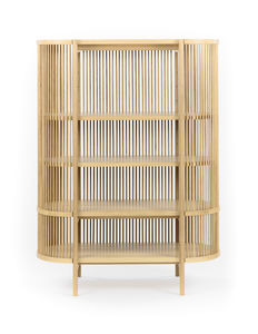 hohes Sideboard / modern / aus Eiche / Massivholz