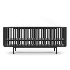 modernes Sideboard / aus Eiche / Massivholz / mattlackiertes Holz
