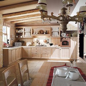 Klassisches Sideboard - CRETA TALCATO - Callesella - Holz / mit Regal