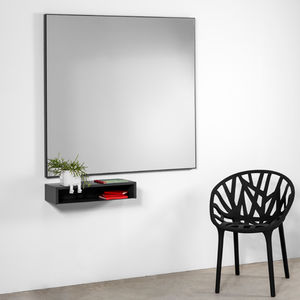 wandmontierter Spiegel / modern / rechteckig / Holz
