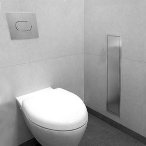 Einbau-Toilettenpapierhalter / Edelstahl / Objektmöbel