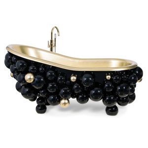 Badewanne auf Füßen / oval / Messing
