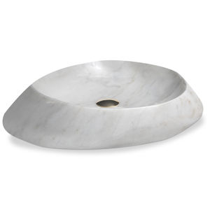Aufsatzwaschbecken / oval / Marmor / modern