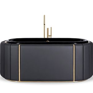 freistehende Badewanne / oval / Glasfaser