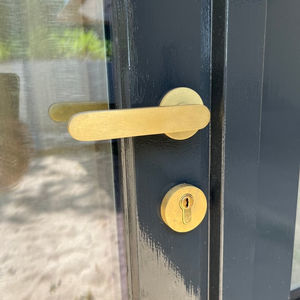 Deckenrosette / gebürstetes Messing