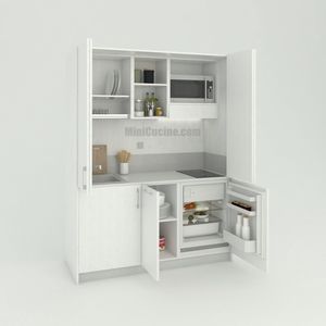 kaschierte Kochnische / kompakt / mit integrierten Elektrogeräten / Contract