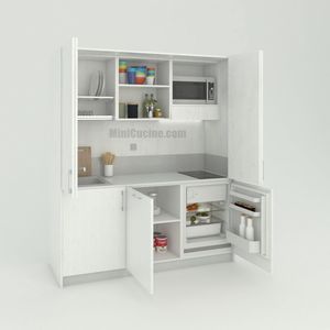kaschierte Kochnische / kompakt / mit integrierten Elektrogeräten / Contract