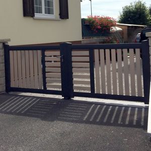 einflügeliges Tor / Aluminium / PVC / Stangen