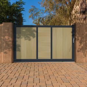 Schiebetor / Aluminium / PVC / Lamellen