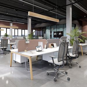 Schreibtisch für Open Space / Holz / modern / Objektmöbel