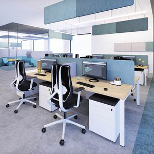 Schreibtisch für Open Space / Laminat / Metall / modern