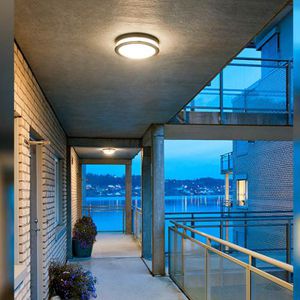 moderne Deckenleuchte / rund / Aluminium / Polycarbonat