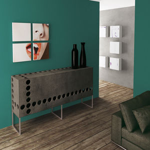 hochbeiniges Sideboard / originelles Design / aus MDF / Metall