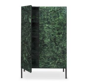 hohes Sideboard / modern / Holz / grün