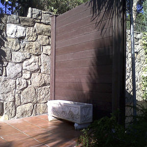 Gartenzaun / für Grünanlagen / Kunststoffgitter / Recyclingkunststoff