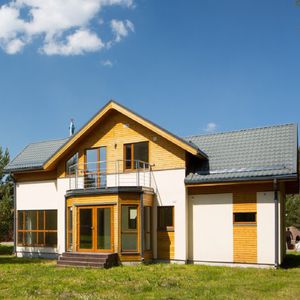 Fertigbauhaus / Modul / modern / aus Holz