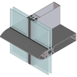 Vorhangfassade / freitragende Struktur / Isolierglasplatten / aus Aluminium und Glas / hochwiderstandsfähig