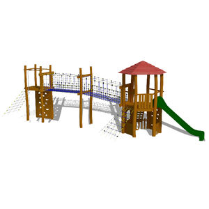 Spielplatzgerät für Spielplätze / Holz / Edelstahl / modular
