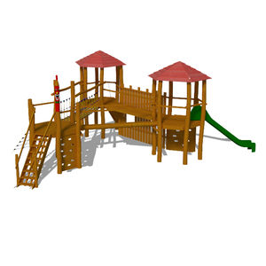 Spielplatzgerät für Spielplätze / Edelstahl / HPL / modular