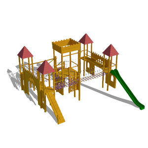 Spielplatzgerät für Spielplätze / Holz / Edelstahl / modular