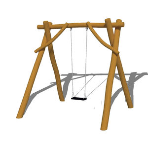 Edelstahl-Schaukel / Holz / für Spielepark
