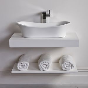 wandmontiertes Regal / modern / Stein / Verbundwerkstoff