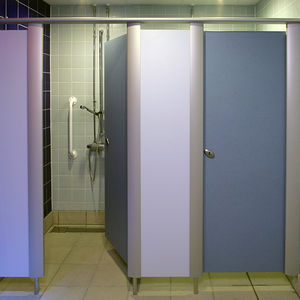 Sanitärkabine für Dusche / für Öffentliche Sanitäreinrichtungen / Glas