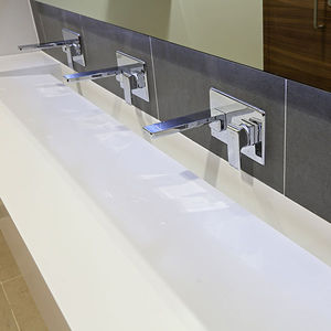 Wand-Waschbecken - LG - Washroom Washroom Limited - rechteckig