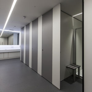 Sanitärkabine für Dusche / für Öffentliche Sanitäreinrichtungen / Glas