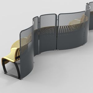 Raumteiler / pulverbeschichteter Stahl
