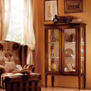 klassische Vitrine / Glas / Holz