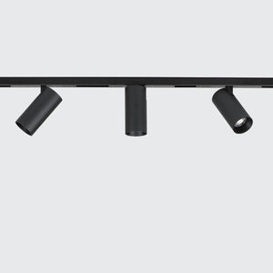 LED-Schienenleuchte / rund / Aluminiumguss / lackiertes Aluminium