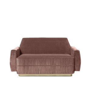 modernes Sofa / Samt / Messing / Contract