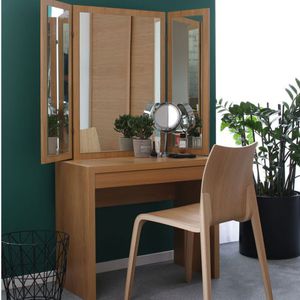 moderner Schminktisch / aus Eiche / aus Nussbaum / Holzfurnier