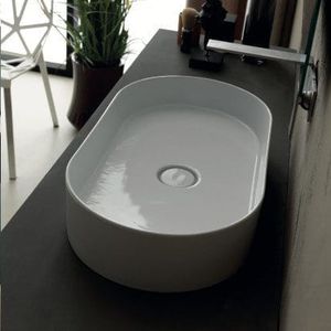Aufsatzwaschbecken - 31130101 - Alice Ceramica - rechteckig / Keramik