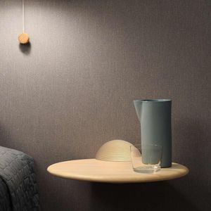 moderner Nachttisch / aus Eiche / aus Esche / rund