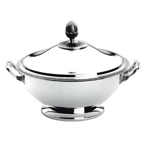 Suppenschüssel / versilbertes Metall