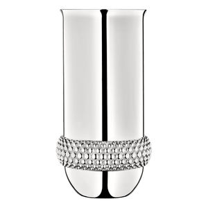 moderne Vase / versilbertes Metall