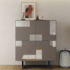 hohes Sideboard / modern / lackiertes MDF / modular