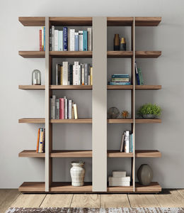 Modulregal / modern / lackiertes MDF / Holzfurnier