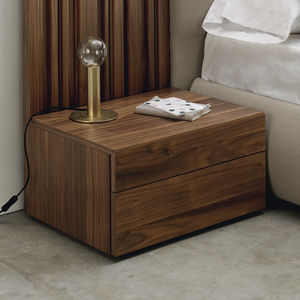 moderner Nachttisch / lackiertes MDF / rechteckig / für Hotels
