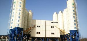 festinstallierte Betonmischanlage 1