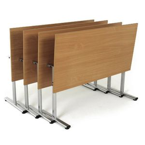 moderner Tisch / Aluminium / Laminat / rechteckig