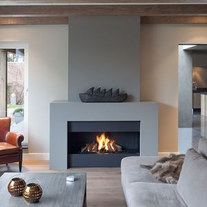 Gaskamin - 2500 - boley - modern / offene Feuerstelle / Einbau