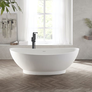freistehende Badewanne / oval / Mineralwerkstoff