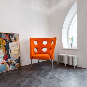 Fliesen-Parkett / massiv / verklebt / aus Eiche